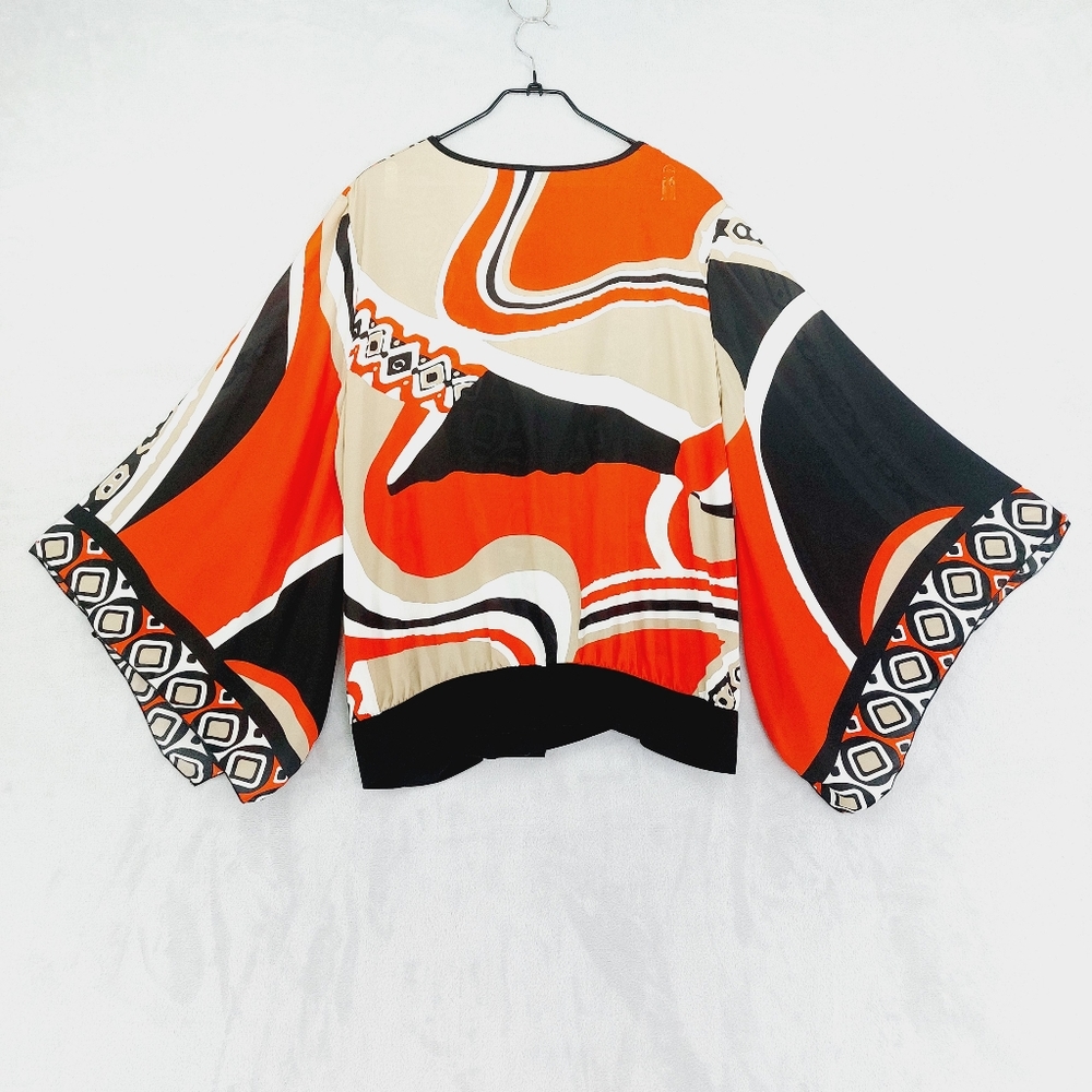 Ashley Stewart Multicolor Geometric Blouse - Picture 5 of 9